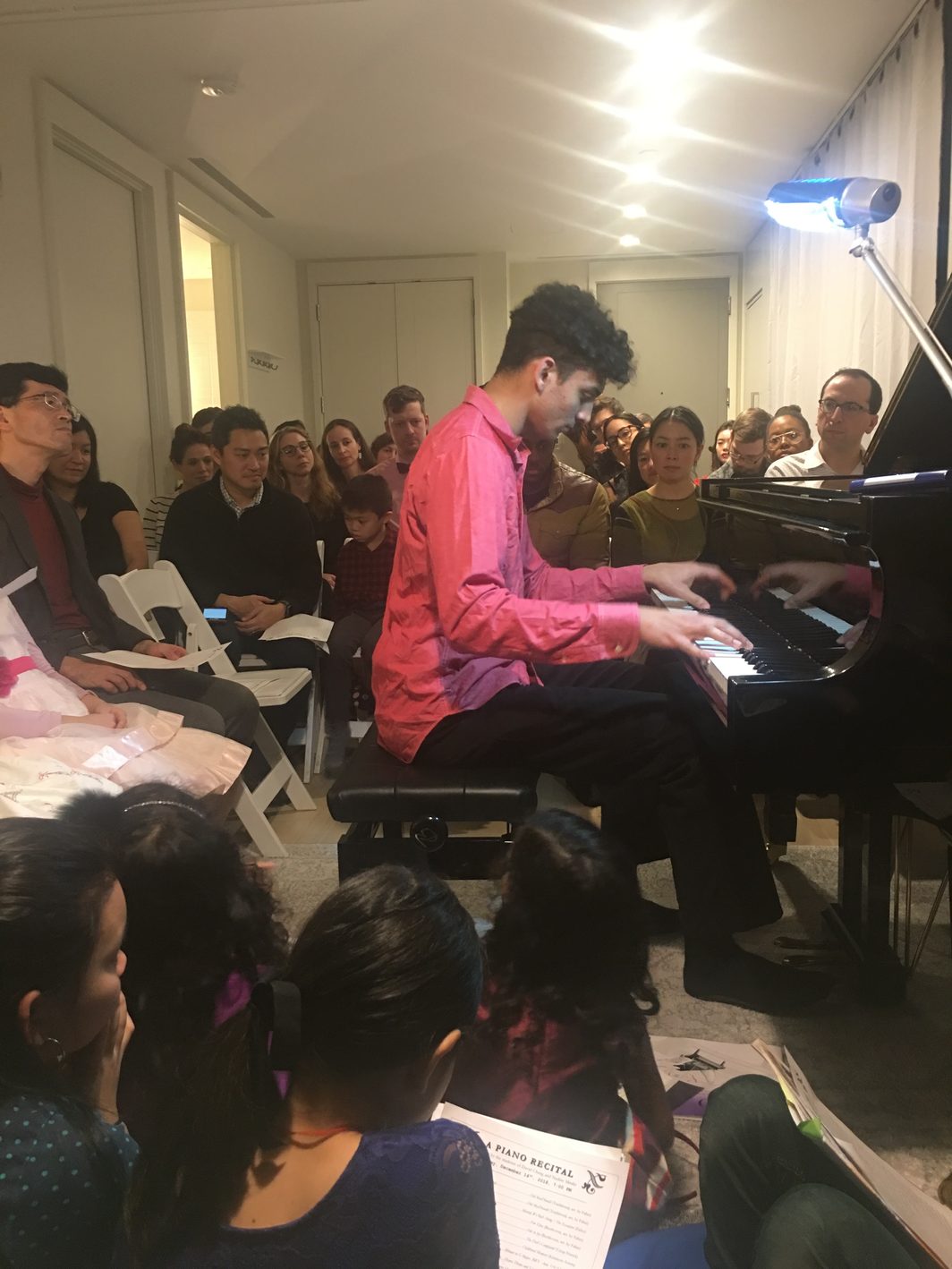 student performing in recital