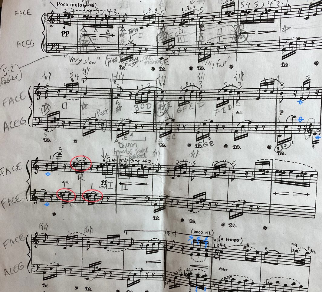 sheet music of Für Elise