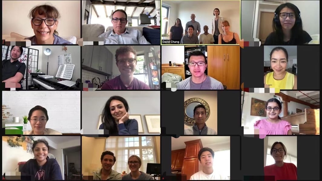 hybrid studio class through Zoom with some in-person as well